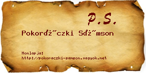 Pokoráczki Sámson névjegykártya